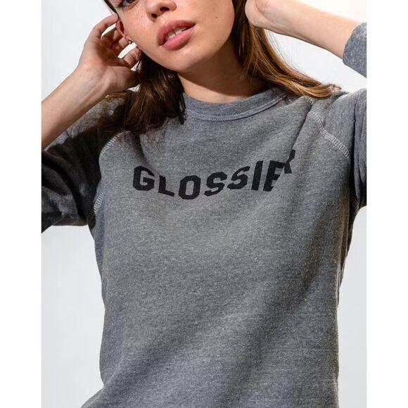Glossier Grey Sweatshirt Size Large - Picture 2 of 8